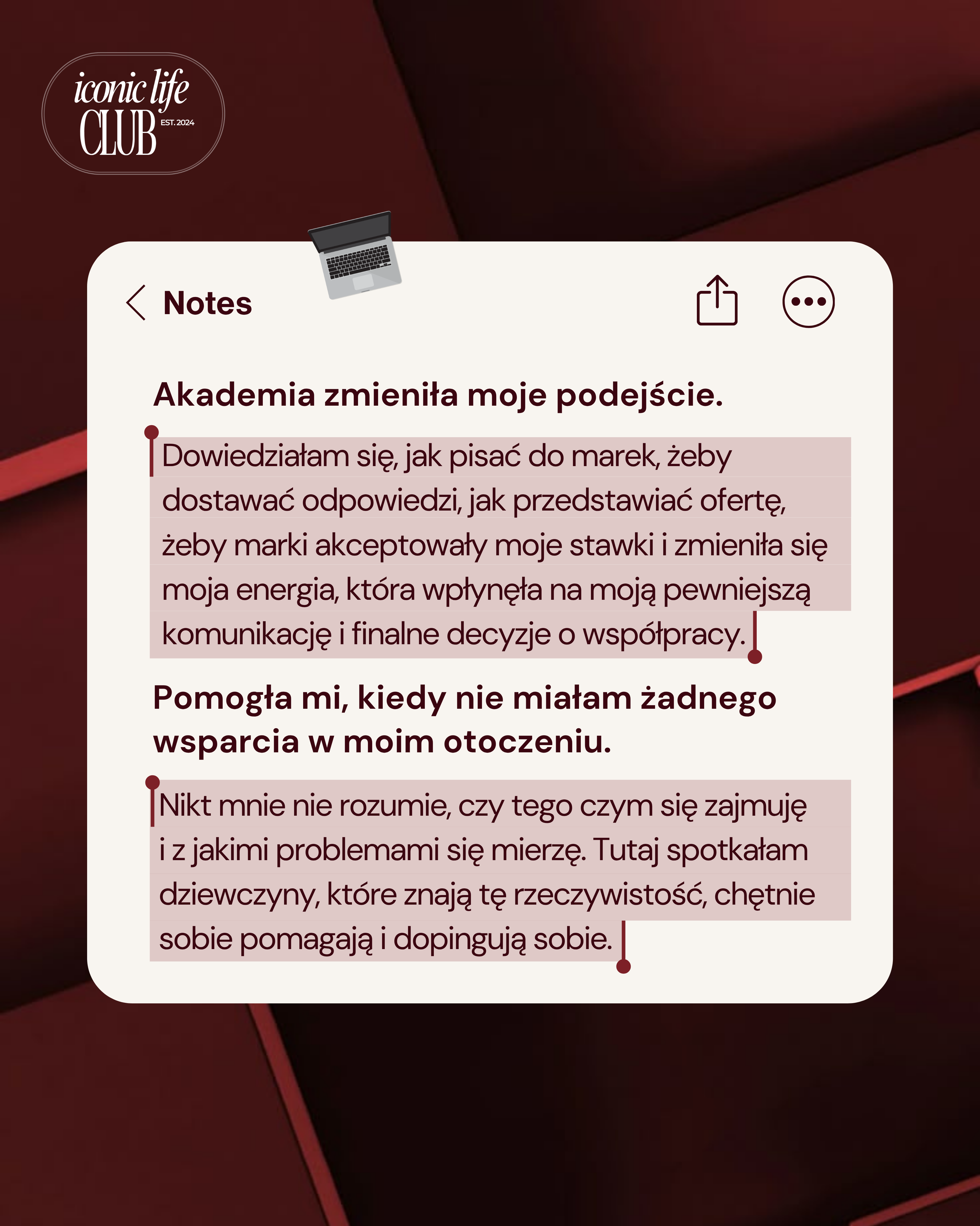 Justyna - akademia zmienila podejscie